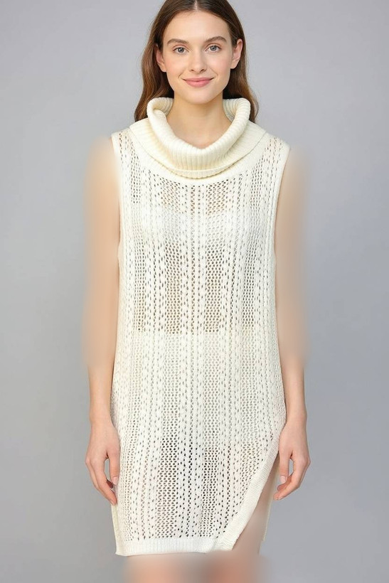 تاپ یقه اسکی زنانه پرنیان مدل ۱۰۴۰ نمای جلو