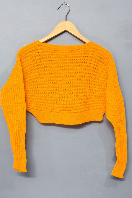 کراپ بافت نارنجی فری سایز