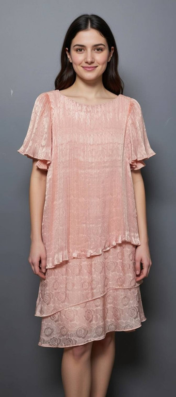 پیراهن مجلسی پلیسه بلند زنانه فری سایز