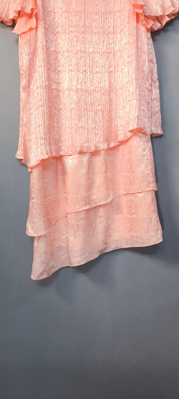 پیراهن مجلسی پلیسه ساتن زنانه با آستر