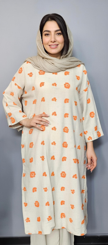 کفتان زنانه لینن آزاد و خنک مدل فروغ