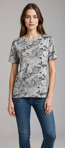 تیشرت نخ پنبه زنانه فری سایز با رنگ خنثی