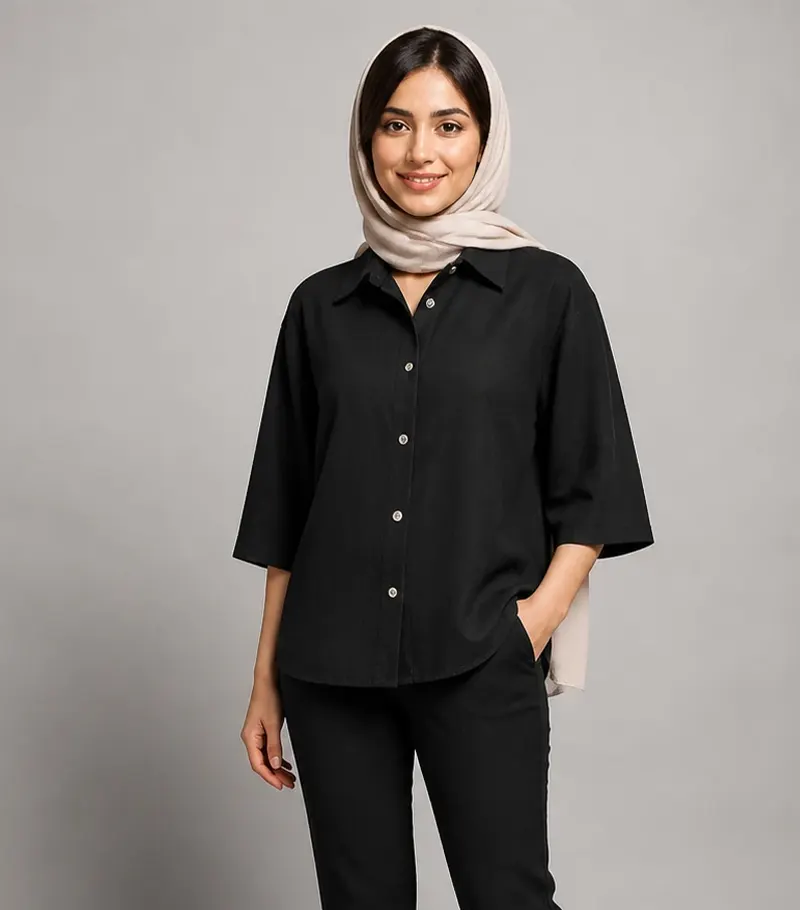 شومیز کراپ زنانه سودا مدل 1195