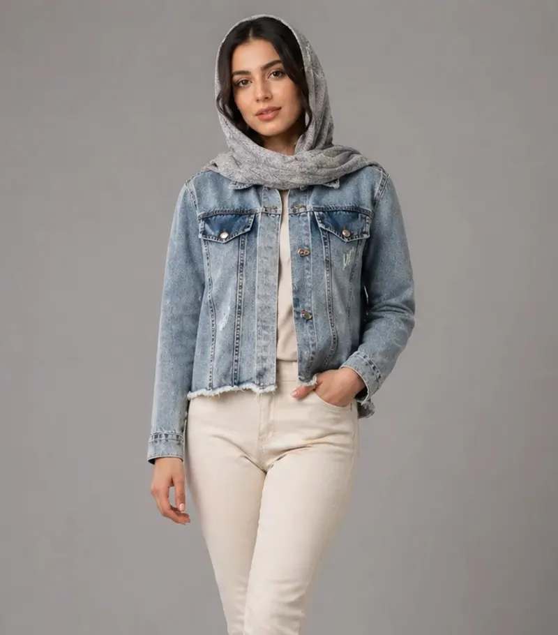 کت کراپ زنانه جین آنالی مدل ۱۱۷۴
